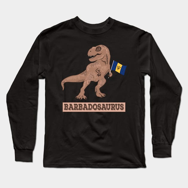 Bajan T-Rex Long Sleeve T-Shirt by sqwear